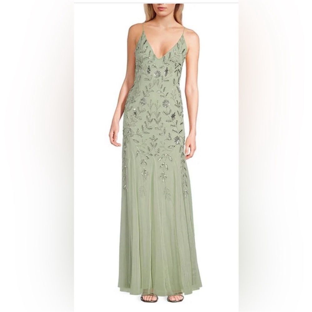 Jump Light Green Embellished Maxi Dress